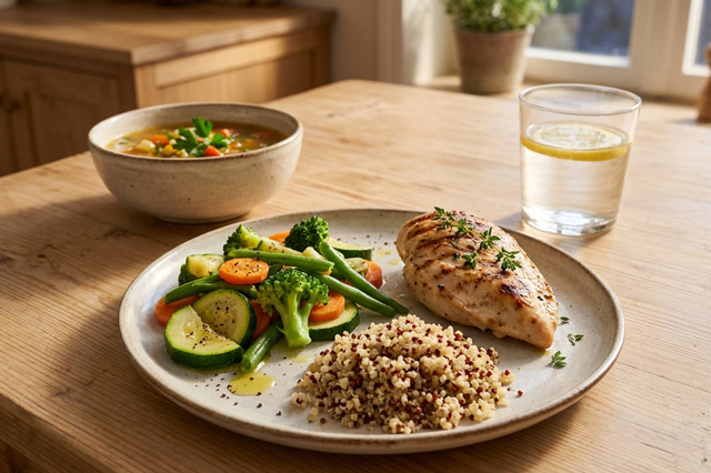 Assiette equilibree le soir