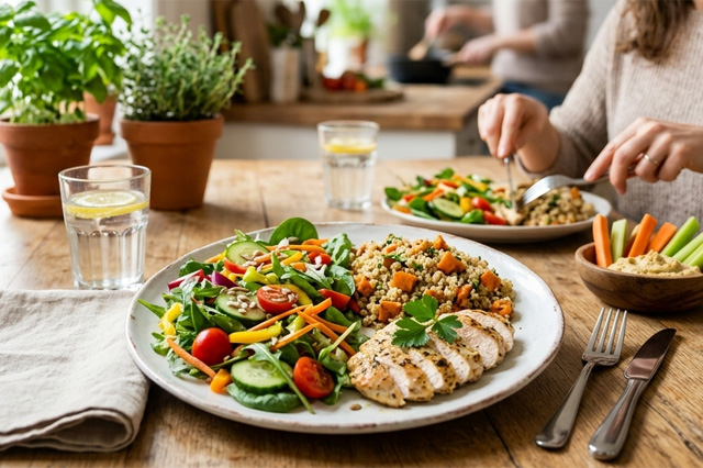 Comportements alimentaires pour maigrir : assiette équilibrée