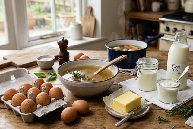Menu minceur sur 7 jours : œufs, bouillon et laitages